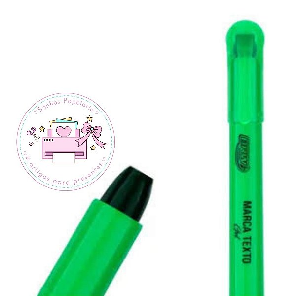 Marca -Texto em Gel - Retrátil Verde