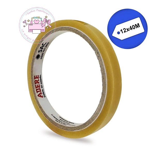 Fita Adesiva Fina - Durex 18mm x 40m