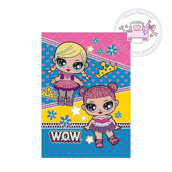 Caderno de Recados ou Bilhetes WOW LOL / Costurado Capa Dura - 96F