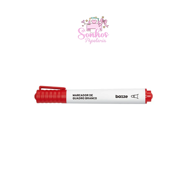 Caneta / Pincel / Marcador JUMBO - Quadro Branco (Vermelho) BAZZE | Traço 1-4 mm