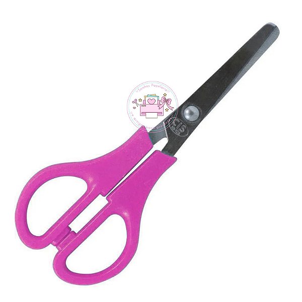 Tesoura Escolar Ponta Redonda - 13cm Com Régua Ks-125 CIS