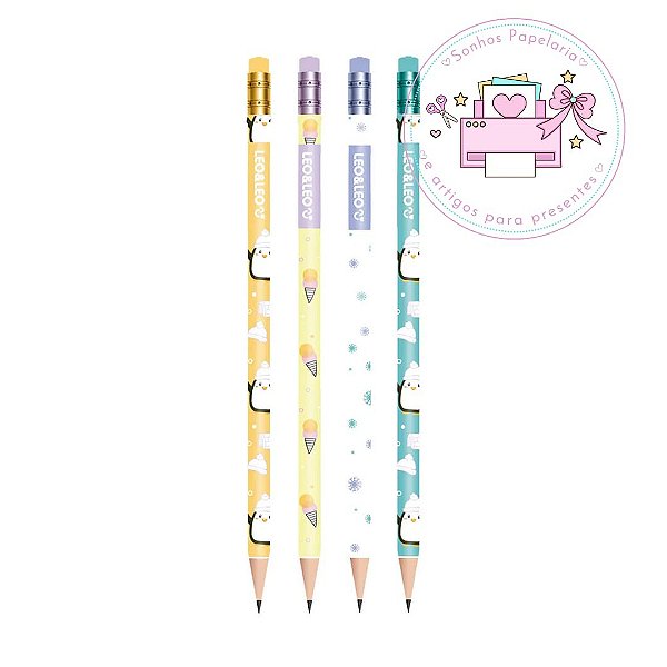 Lápis Pinguim HB  Léo & Léo