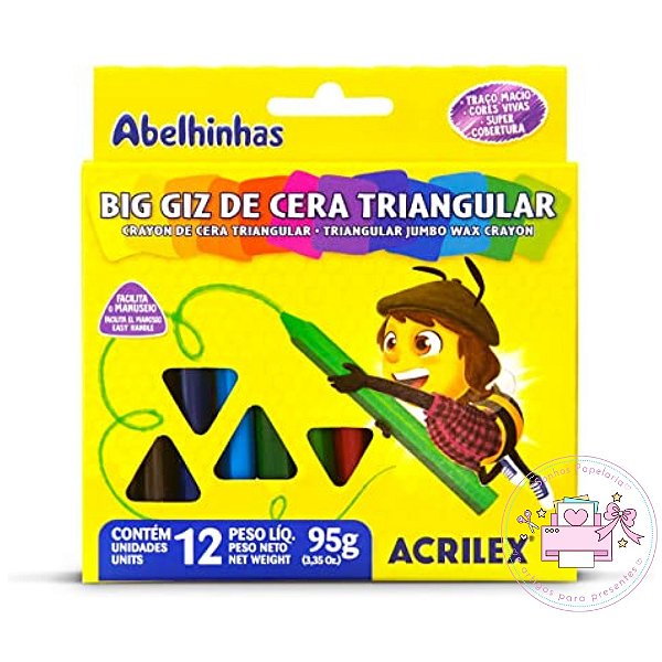 Giz De Cera Jumbo Triangular C/12 Acrilex