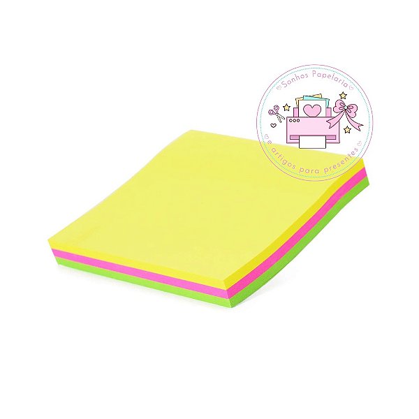 POST' IT | Memo Sticker - 50 F / 7,5cm x 10cm ( Cores Neon )
