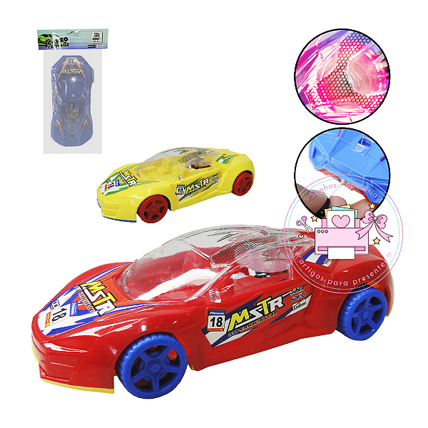 Carrinho Sport De Plást. Corda e Luz Sortido (JR TOYS)
