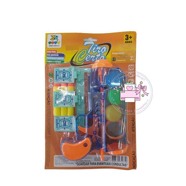 Pistola Lança Bolinha De Plástico C/Acessorios JR TOYS