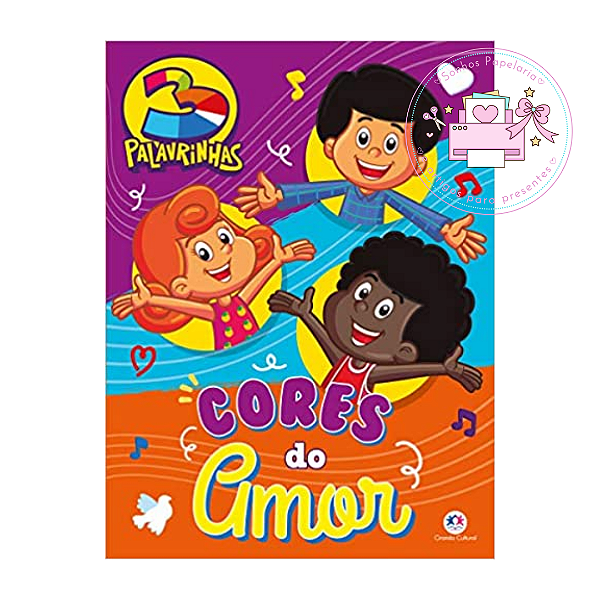 Livro p/ Colorir 3 Palavrinhas + Giz de Cera Mini