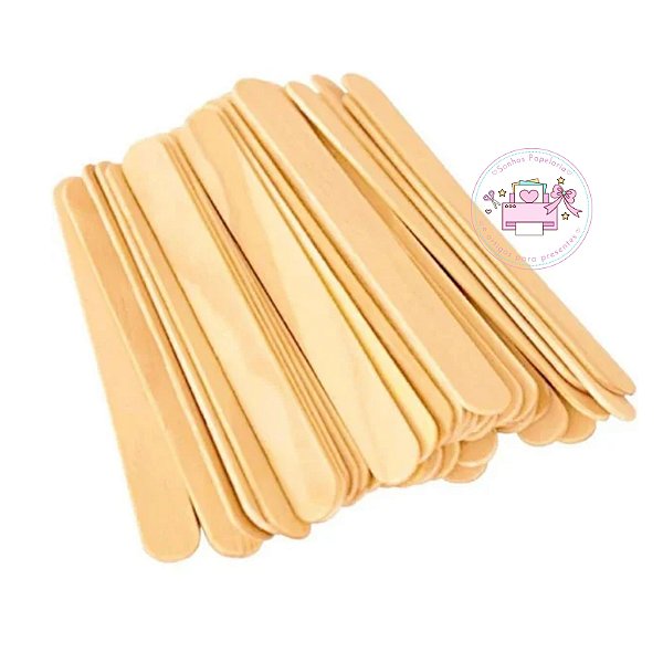Palitos De Picolé Natural (CRU)  C/ 50 UN.