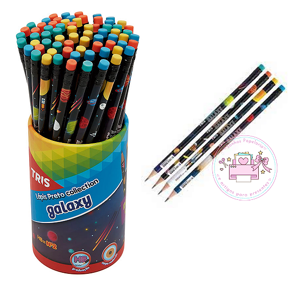 Lápis HB2 Collection Galaxy c/ Borracha - TRIS