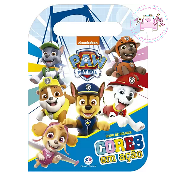 Livro p/ Colorir Patrulha Canina Cores em Ação c/ 32 Fls