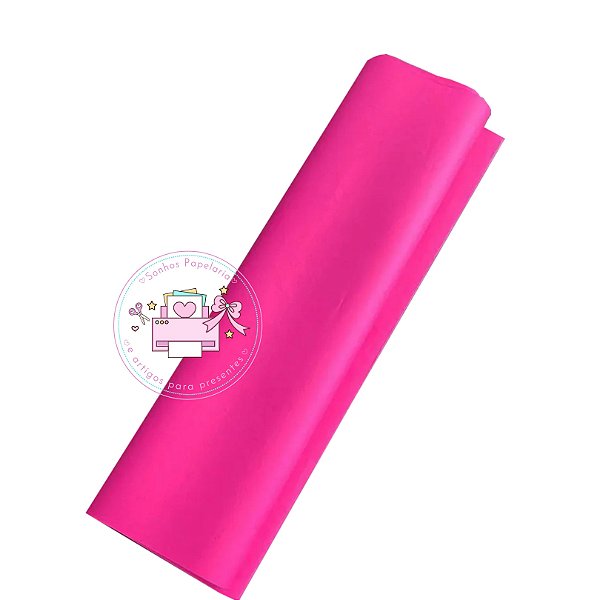 Folha de Papel de Seda Rosa - 48x60cm