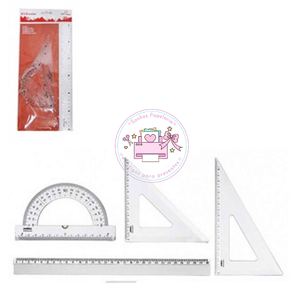Kit Régua 30cm C/4