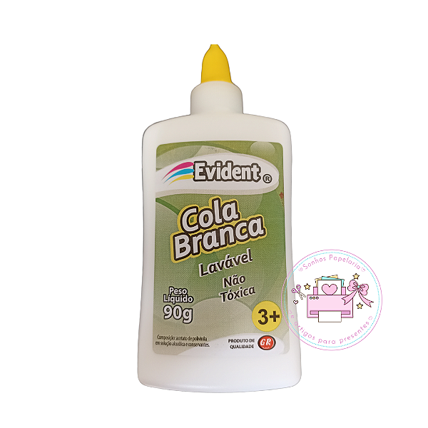 Cola Escolar Branca  Evident - 90g
