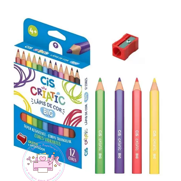 Lápis De Cor Criatic Jumbo Cis C/12 Cores