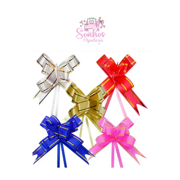 Laço Fácil para Presentes 34 cm x 2cm ( Sortidos )