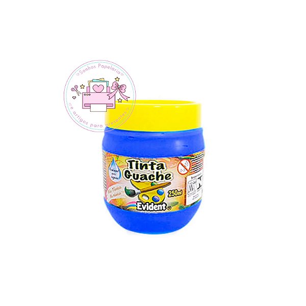 Tinta Guache 250 ml EVIDENT Azul Celeste