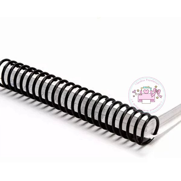 Espiral Plástico p/ Encadernação de Aprox. 200F ( 29 mm - Preto )