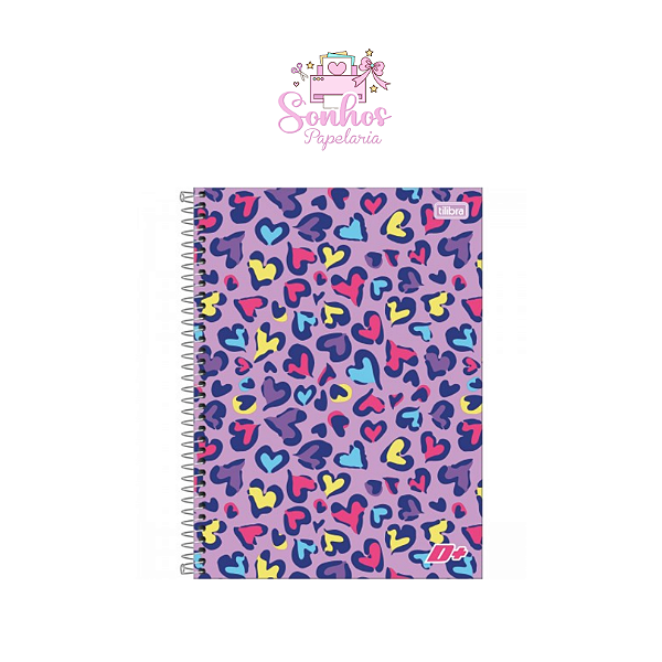 Caderno Tilibra - 96F D+ FEM. Corações