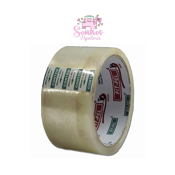 Fita Larga - Durex Transparente P/ Empacotamento - Transparente 45mmx40m