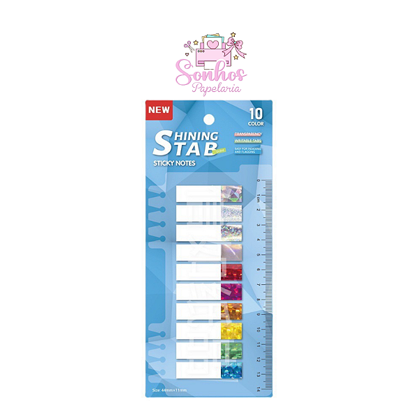 Sticker Note Laser - Adesivos 10 Cores C/ Régua (200 notas)