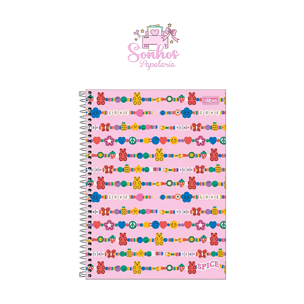 Caderno Tilibra  D+ FEM. Love Pink