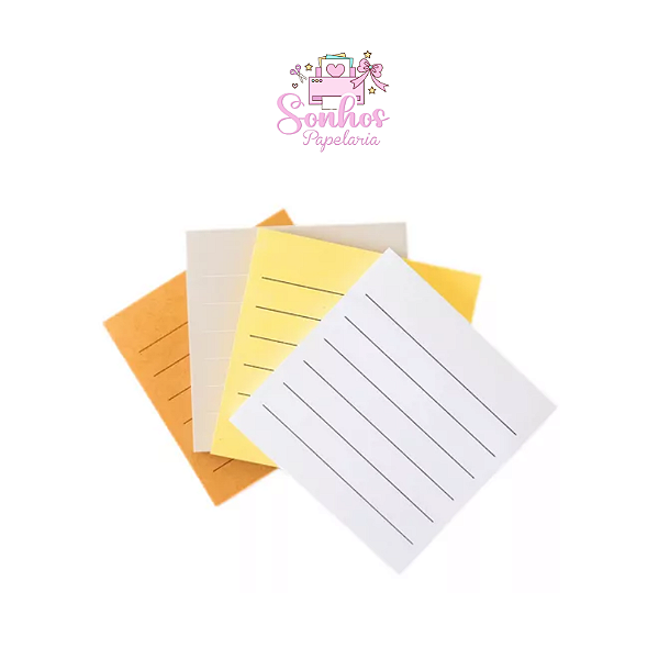 Bloco de Papel Auto Adesivo Cozy - 96F 7,5 x 7,5cm (Pautado)