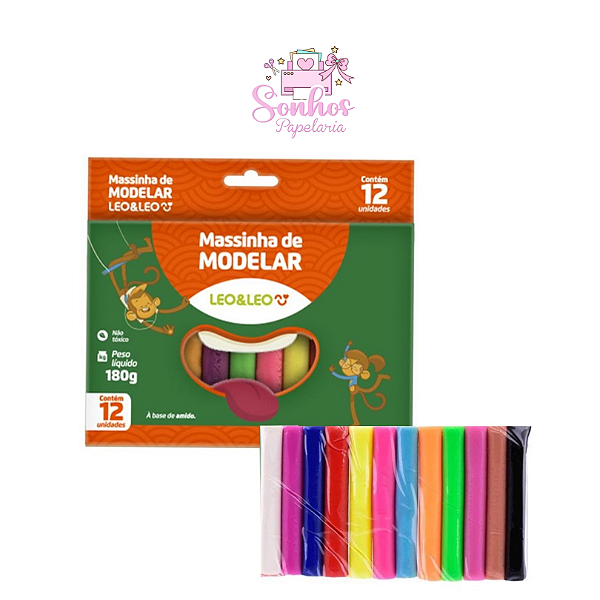 Massinha de Modelar Léo & Léo - 12 Cores