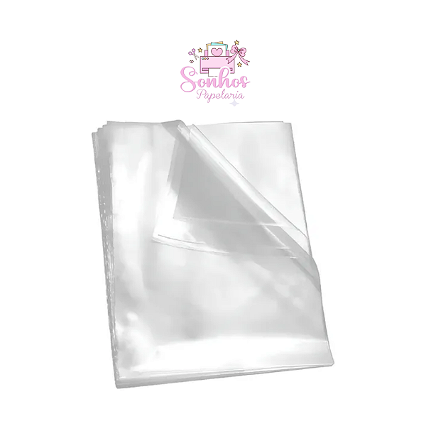 Saco Plástico - S/ Furos | Tamanho Ofício Transparente ( Unid.)
