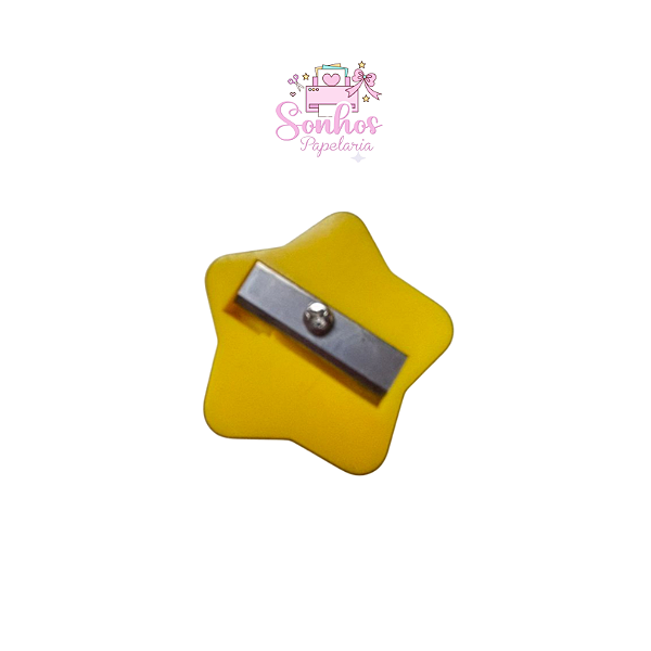 Apontador Simples - Formato Estrela ( Amarelo )