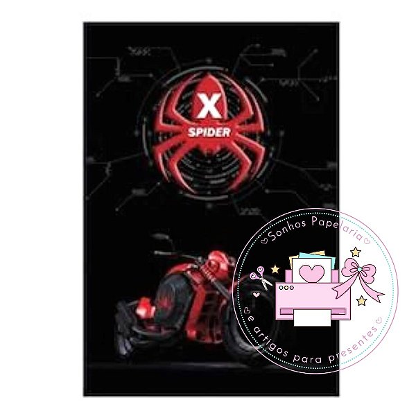Caderno de Recados ou Bilhetes SPIDER / Costurado Capa Dura - 96F