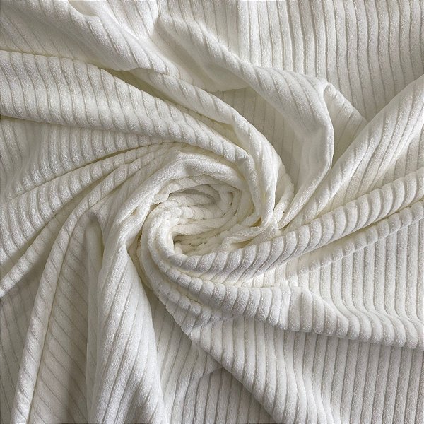 MALHA VELUDO DOUBLE CORDUROY (BRANCO)