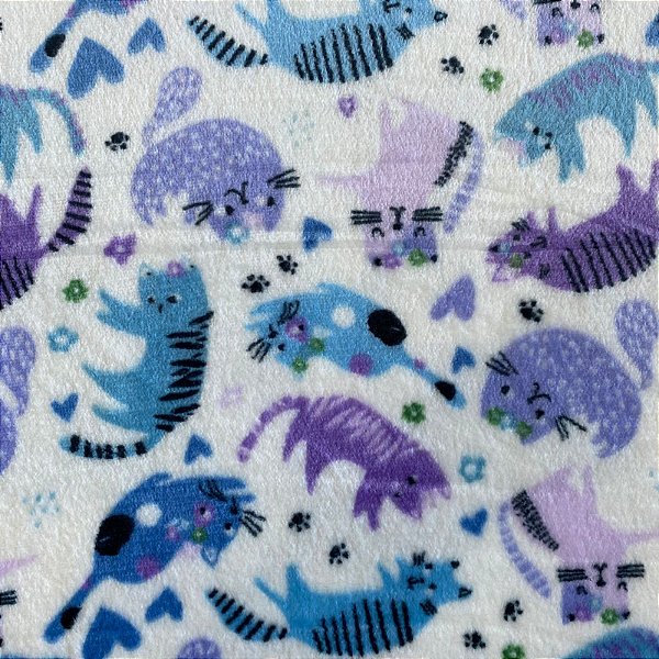 MANTA FLEECE 3D (GATO AZUL)