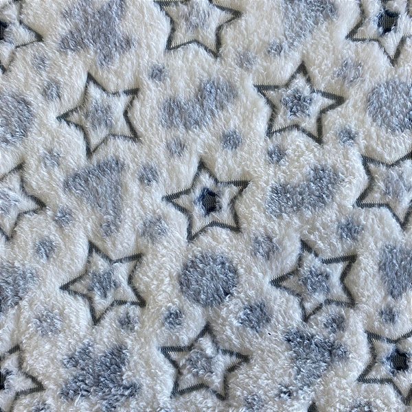 MANTA FLEECE 3D (ESTRELA CINZA)