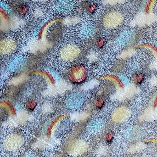 MANTA FLEECE 3D (ARCO-ÍRIS)