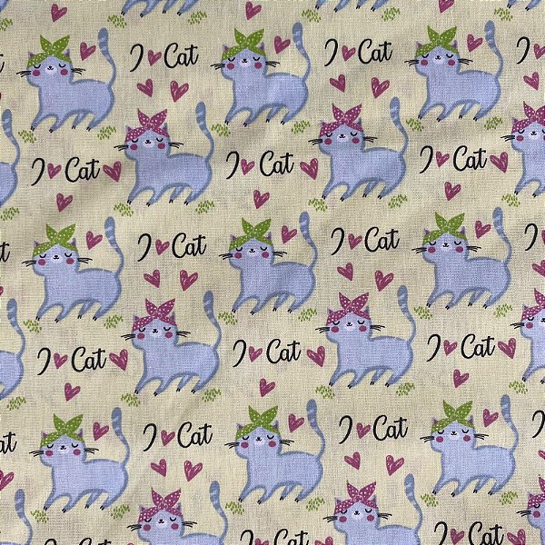 TRICOLINE ESTAMPADA (GATO COM LAÇO)