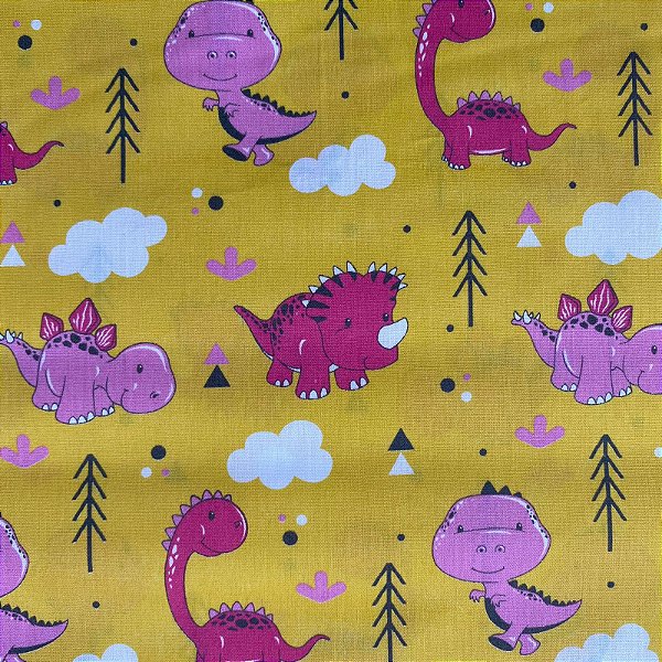 TRICOLINE ESTAMPADA (DINOSSAURO AMARELO)
