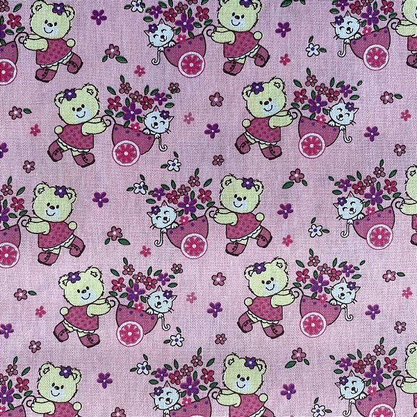 TRICOLINE ESTAMPADA (URSO E GATO)