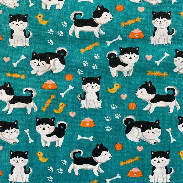 TRICOLINE ESTAMPADA (CACHORRO FUNDO AZUL)