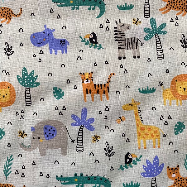 TRICOLINE ESTAMPADA (ANIMAIS E COQUEIRO)