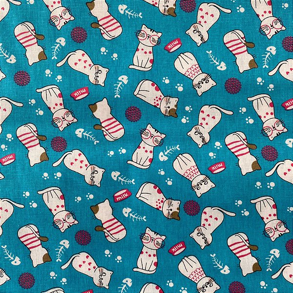 TRICOLINE ESTAMPADA (GATO COM ÓCULOS)