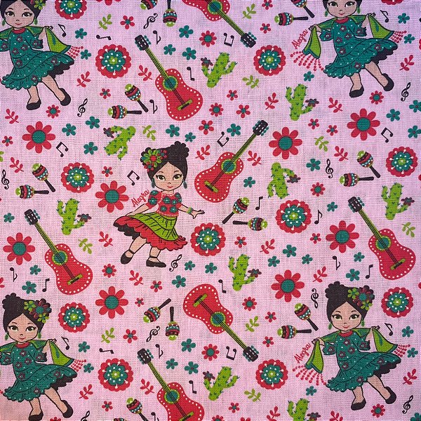 TRICOLINE ESTAMPADA (MENINA E VIOLÃO)
