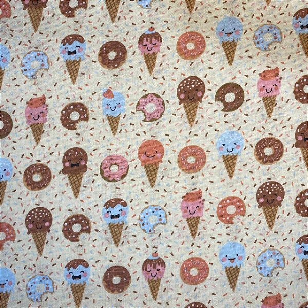 TRICOLINE ESTAMPADA (SORVETINHO E DONUTS)