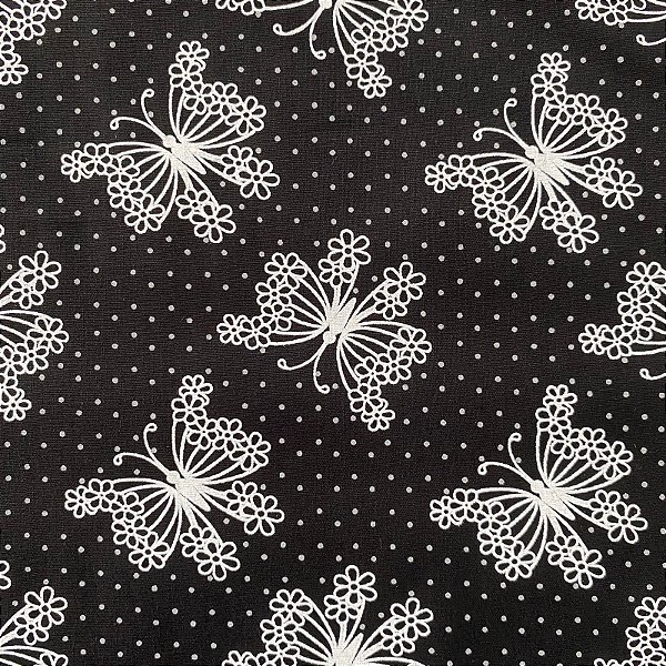 TRICOLINE ESTAMPADA (BORBOLETA FUNDO PRETO)