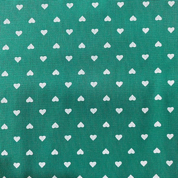 TRICOLINE ESTAMPADA (CORAÇÃO FUNDO VERDE)