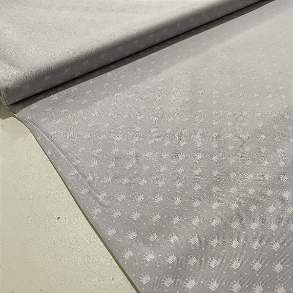 TRICOLINE ESTAMPADA (COROA BRANCA FUNDO CINZA)