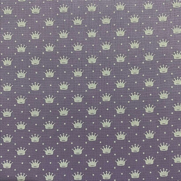 TRICOLINE ESTAMPADA (COROA BRANCA FUNDO LILAS)