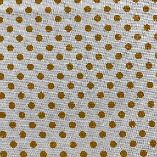 TRICOLINE ESTAMPADA (BOLINHA DOURADA FUNDO BRANCO)