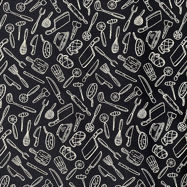 TRICOLINE ESTAMPADA ( CULINÁRIA FUNDO PRETO)