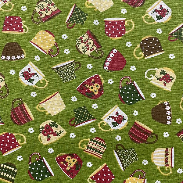 TRICOLINE ESTAMPADA (XICARA FUNDO VERDE)