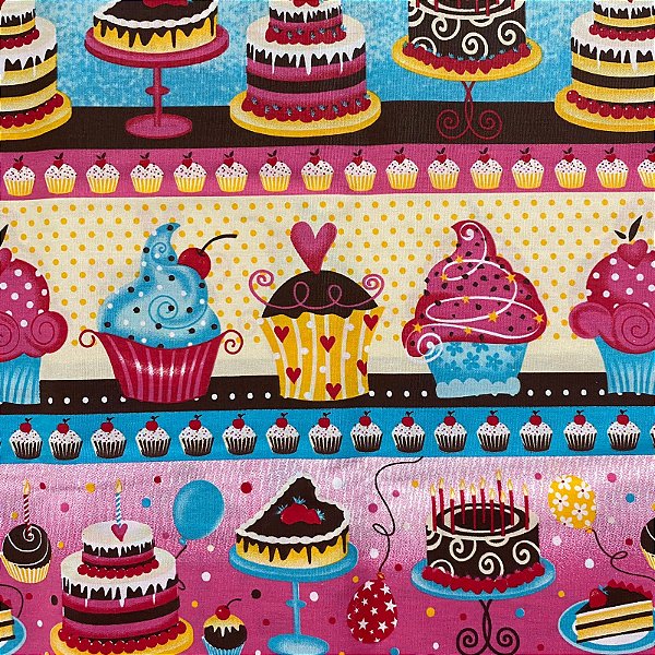 TRICOLINE BARRASDA ESTAMPADA (CUPCAKE)